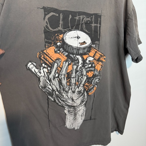 Clutch Shirt Mens XL Gray Hess 454 Rock Metal Band Stoner Doom Music Concert - Picture 3 of 9
